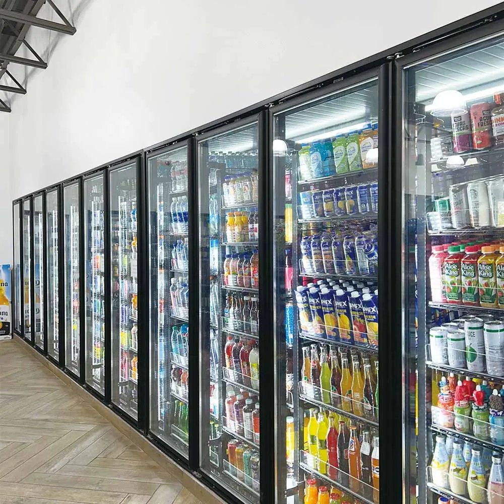 Reach-in cooler and freezer glass doors