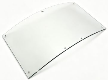 Curved refrigeration glass panel