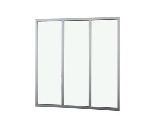 Clear insulated glass unit panel for cooler doors